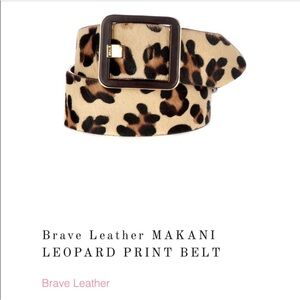 Brave Leather Leopard Print Belt